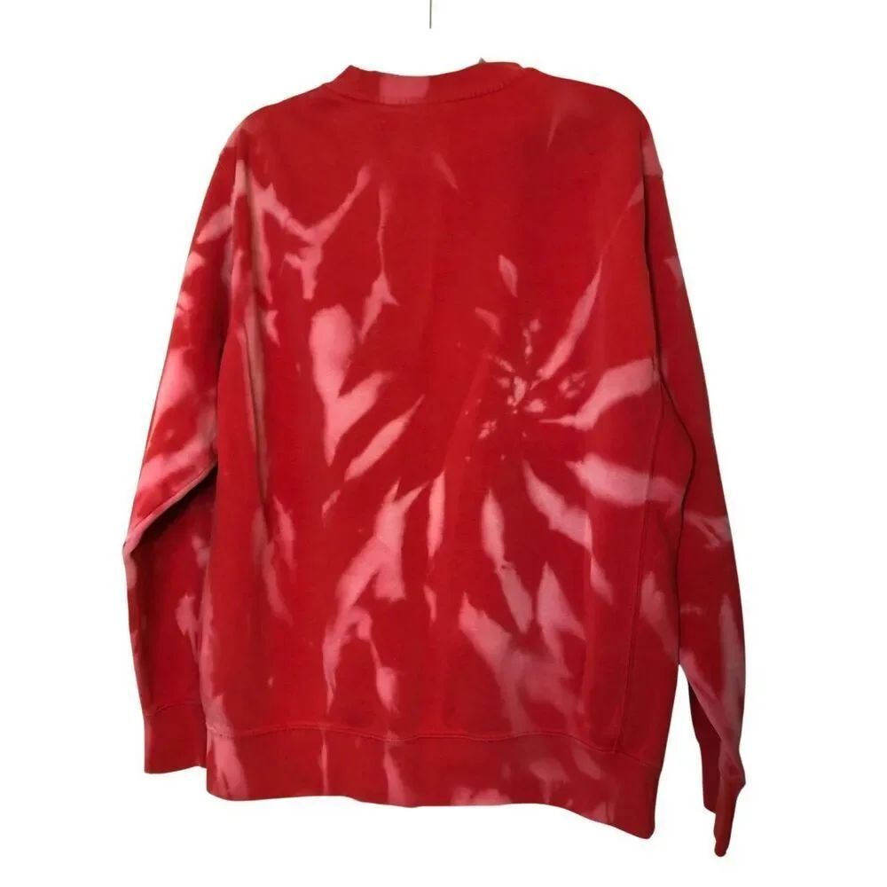 Nike men's customized acid tie-dye crew neck sweatshirt size L Just Do It upcycl - Picture 2 of 9